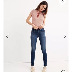 Madewell High Rise Skinny Jeans Dark Wash